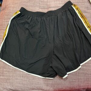 Queen of Sparkles black/gold high waisted shorts